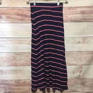 Cherokee Girls Striped Maxi Skirt Pink/Navy